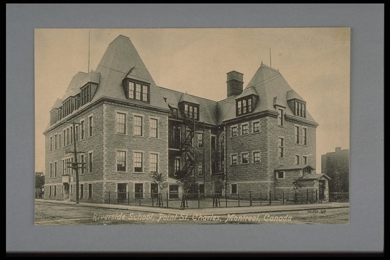 Riverside School. Postcard. Collection: BANQ.